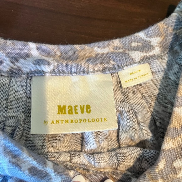 Maeve by Anthropologie Leopard Blouse Sz M - Picture 3 of 4
